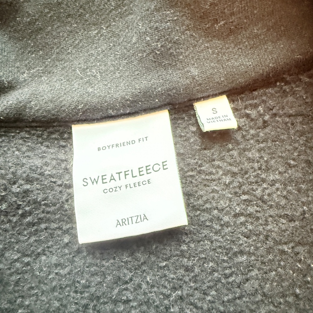 ARITZIA COZY FLEECE BOYFRIEND WAIST SWEATSHIRT SIZE S - Picture 3 of 7